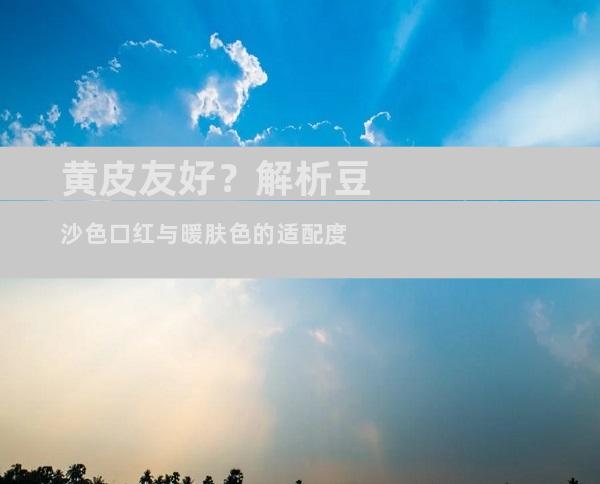黄皮友好？解析豆沙色口红与暖肤色的适配度